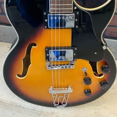 Glen Burton GE775-CHIC-TS-CHICAGO HOLLOW BODY ELECTRIC Sunburst image 4