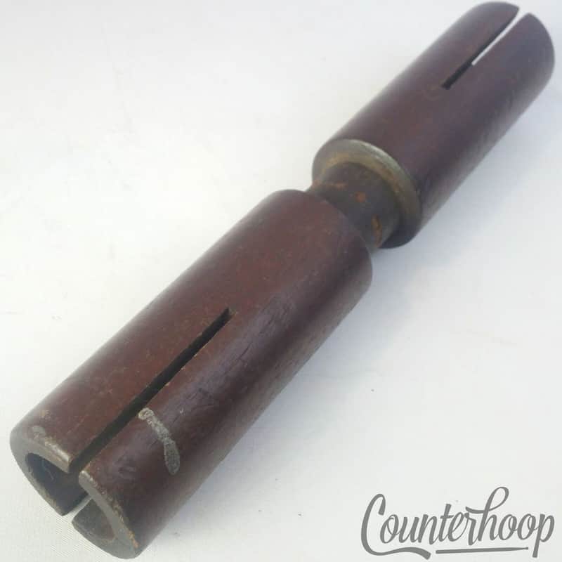 *Ludwig Wood Block Double Pitch Cylindrical 1-Ply Solid Mahogany Vintage 1920s* image 1