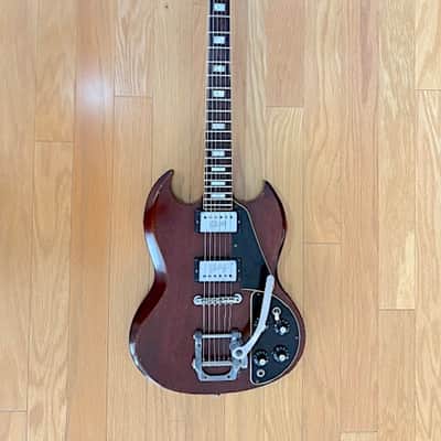 1972 USA Gibson SG Pro Electric Guitar w/ OHSC, Bigsby Tail Piece, P90 Pickups, Very Good Condition image 2
