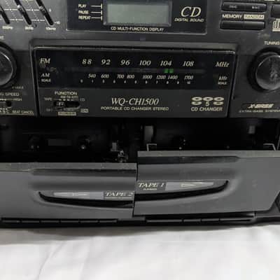 SHARP WQ-CH1500 Portable Boombox 5 CD Changer Stereo Radio Cassette Player - Tested 90's image 5