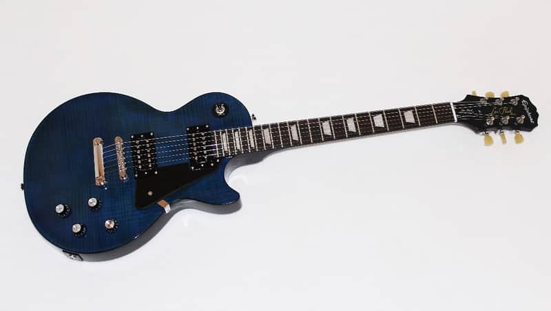 Epiphone Les Paul Classic-T Min-Etune Self Tunning Blue Electric Guitar image 1