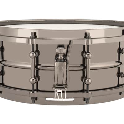 Ludwig Universal Metal 5.5x14" Black Brass Snare Drum Black Nickel Die Cast Hoops | NEW Authorized Dealer image 2