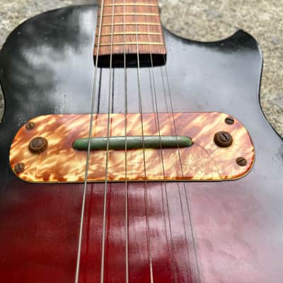 1952 Kay ‘Rex’ K-125 Peanut Red Burst RARE image 4