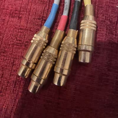 (High Quality) 13" Gold Plated  D-Sub Loom (RCA female) 4 Channels - Gold image 2
