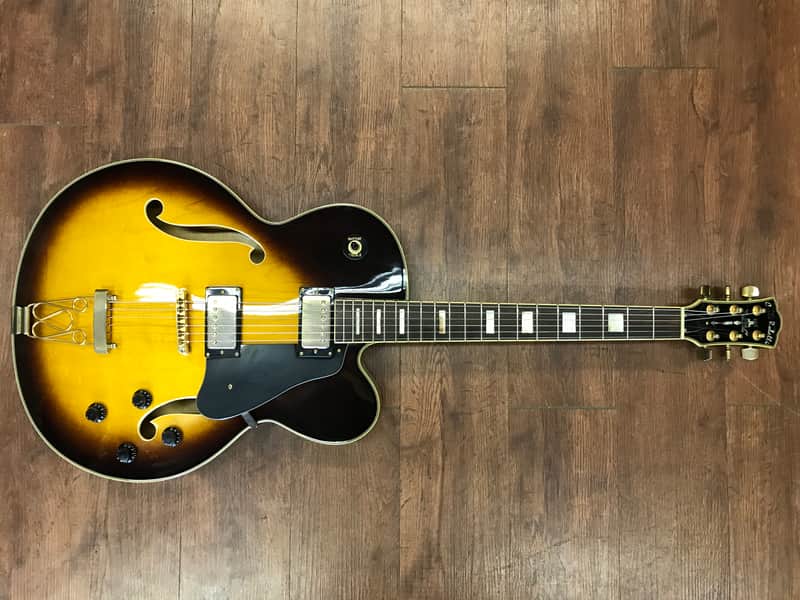 Carlo Robelli Jazz Archtop Hollow-Body  Electric Guitar Sunburst image 1