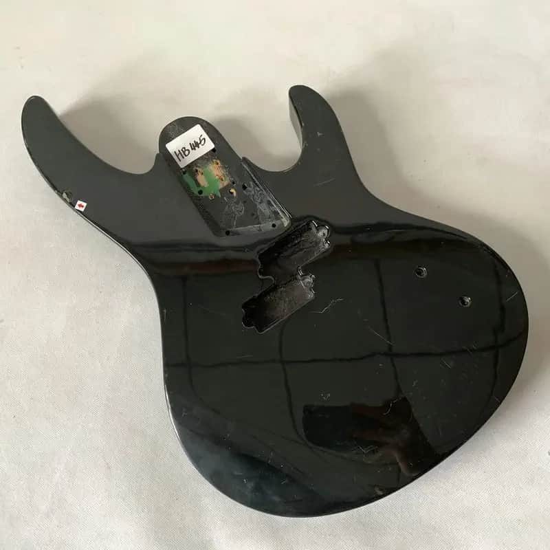 Black 4 String Electric Bass Basswood Body image 1