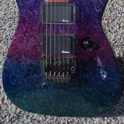 Jackson USA Custom Shop Archtop Soloist 1989, Rainbow Eerie Dess image 6