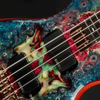 Alembic Mark King Signature Deluxe - Buckeye Burl Resin Top image 14