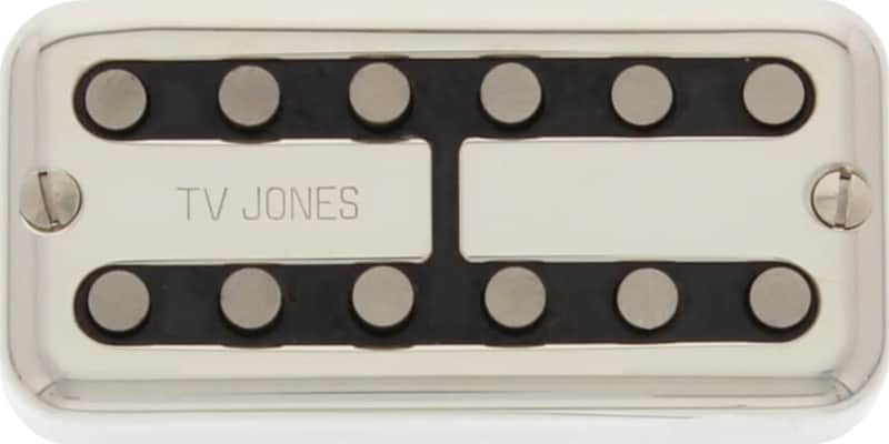 TV Jones Magna'Tron Humbucker Bridge Pickup, Universal Mount, Nickel image 1