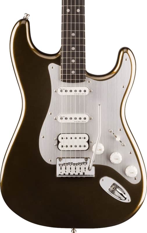 Fender American Ultra II Stratocaster Electric Guitar HSS, Ebony Fingerboard, Texas Tea image 1
