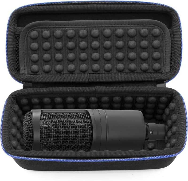 Padded Microphone Case USB with Windscreen and Small Cable Accessories, Case Only image 1
