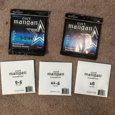 Curt Mangan 9.5-44 Nickel Wound Fusion Matched Strings ( 2 sets and 3 singles , Unopened ) image 4