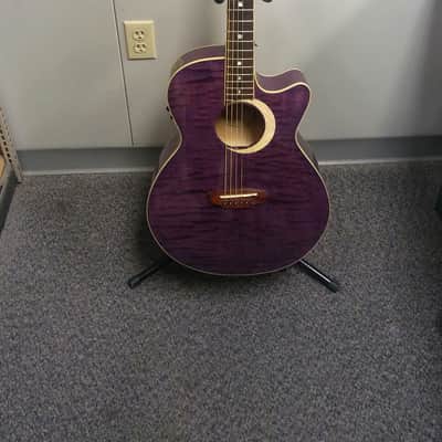 Luna Fauna Eclipse Acoustic-Electric Guitar Transparent Purple