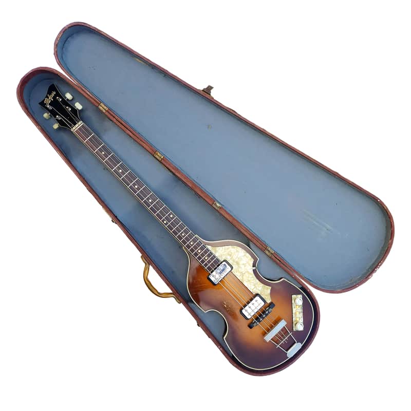 1960s Vox Style Teardrop Violin Bass Case brown (Vintage, Koffer) image 1
