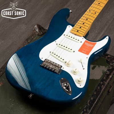 2019 Fender Traditional '58 Stratocaster Made in Japan - Transparent Blue image 7