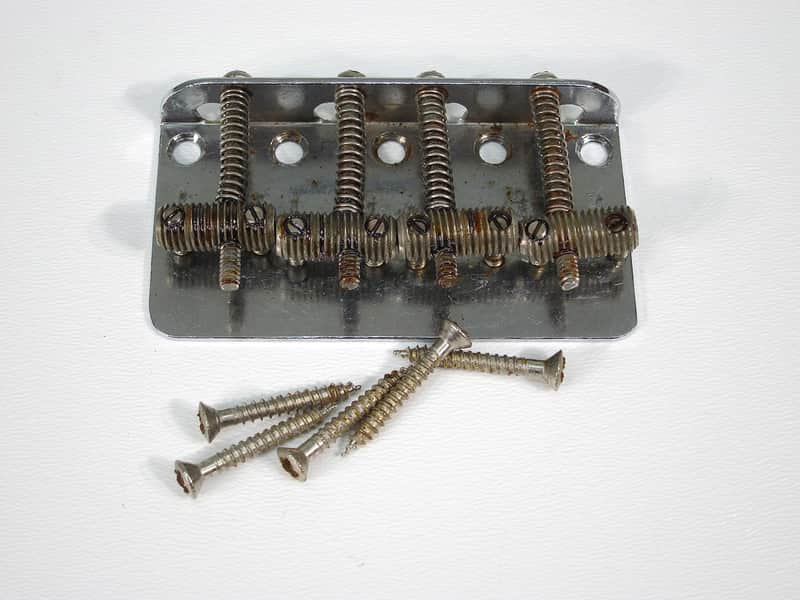 Vintage 1958-1964 Fender Precision Bass & Jazz Bass Bridge Complete Bridge with Saddles & Screws! image 1