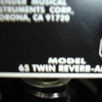 2002 Fender '65 Twin Reverb 85-Watt 2x12" Combo Guitar Amp w/ Footswitch & Cover image 15