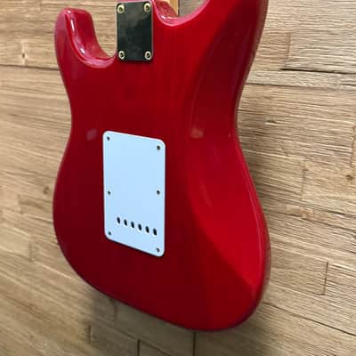 Fender Deluxe Players Stratocaster Guitar 2007-MIM- Crimson Red Transparent- w/MLA Mason Dixon Pickups + Tweed Hard Case image 13