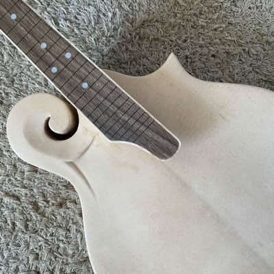 Semi Finished 8 String F Style Mandolin DIY Project, Spruce Top Body, Maple Neck, Rosewood Fingerboard image 5