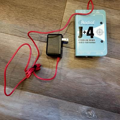 Radial J+4 Stereo Line Driver DI Box 2010s - Seafoam Blue image 2