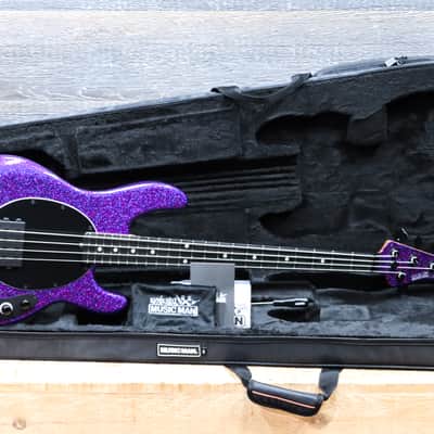 Ernie Ball Music Man DarkRay Bass Plasma Purple 4-String Electric Bass w/Case image 9
