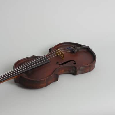 Folk Violin (unlabelled) ,  c. 1920, black hard shell case. image 7