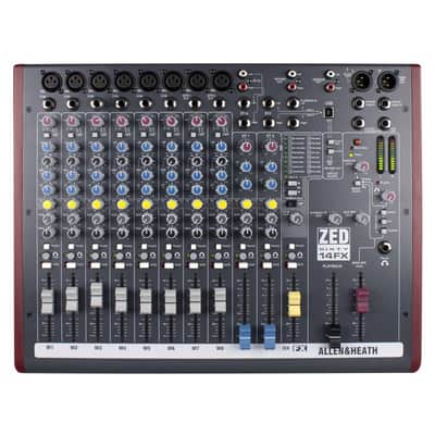 Allen & Heath ZED60-14FX 14 Channel Multipurpose FX Mixer w Effects & Cables imagen 2