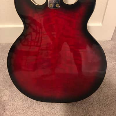 Univox Coily U1825 Hollow Body Guitar MIJ Made In Japan Vintage Redburst image 5