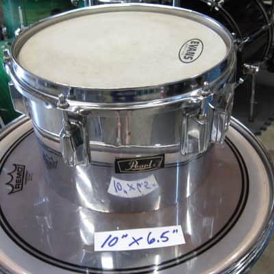 Pearl 6X5.5 & 10X6.5 Fiberglass Concert Toms w/mount 70's - 80's chrome image 7