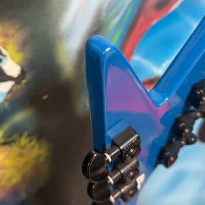 Dean Buddy Blaze ML Dimebag limited edition 1 of 300 2008 - Blue with Chrome Flame Design image 14