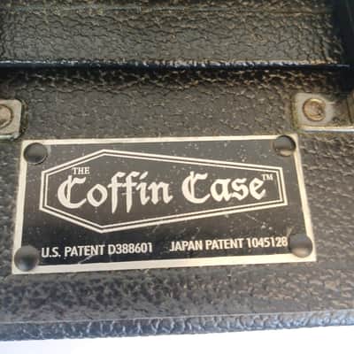 Coffin Cases Model B195R Bass Guitar Case Red Velvet Interior Black Exterior image 3