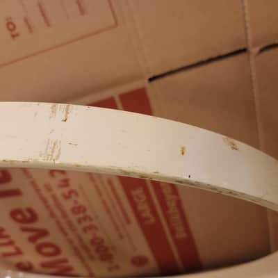 Vintage Tama Superstar 22" Piano White bass drum hoop, pair image 8