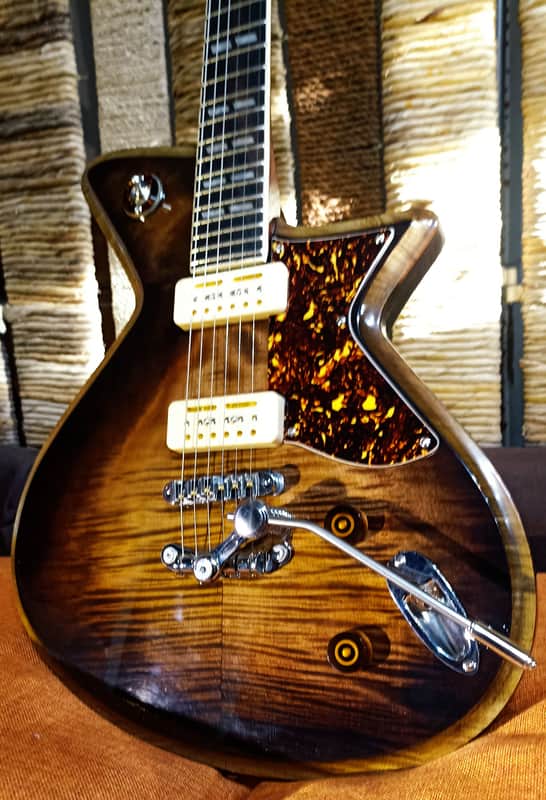 PeaceQ Custom Deluxe Goldfoil Flame Sunburst image 1