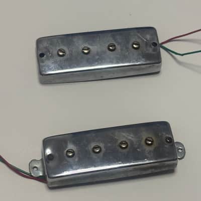 Unbranded Jazz Precision bass pickups set Natural aged Chrome 60s vintage image 1