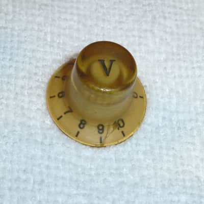 Vintage 1960's 1970s Univox Guyatone Teisco Conrad Etc. Single Gold Volume Knob MIJ image 4