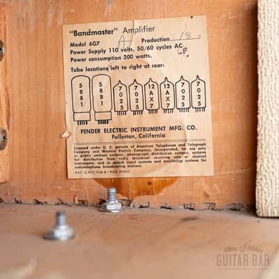 1962 Fender Bandmaster Vintage Pre-CBS Tube Amp Blonde w/ 2x12 Cab, Oxford 12L6 image 11