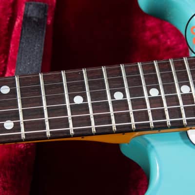 1994 Fender Japan MIJ MG66-66 ’66 Reissue Mustang Daphne Blue w/ Tweed HSC image 5