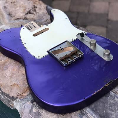 Real Life Relics Custom Tele Telecaster Body Purple Passion Metallic Aged image 6