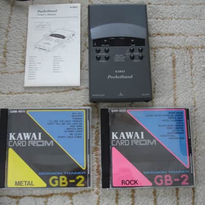 Kawai Pocketband with two unused GB-2 cards (rock and metal) 1995 Gray image 1