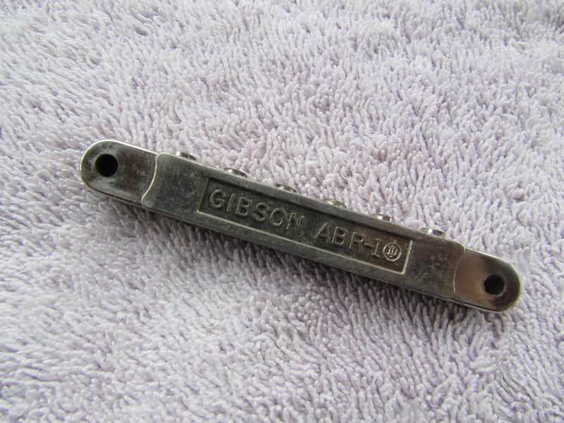 Vintage Nickel No Wire Gibson ABR-1 Bridge Fits Les Paul ES-335 Vintage Correct Late 50's Bridge image 1