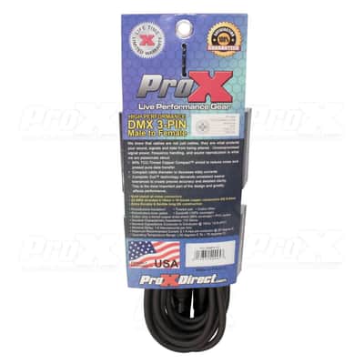 6X ProX XC-DMX15 15 Ft. High Performance DMX Male 3-Pin to DMX Female 3-Pin Cable image 7