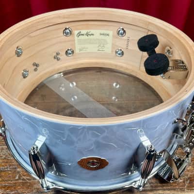 Slingerland Gene Krupa Limited Edition Radio King 6.5x14 Solid Maple Snare Drum White Marine Pearl image 6