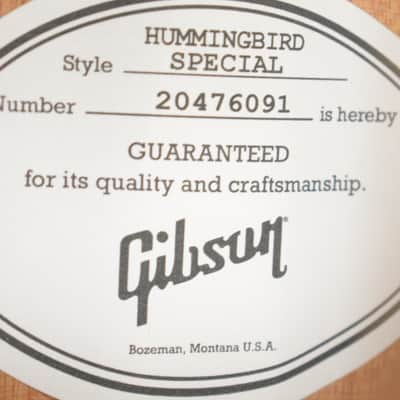 Gibson Hummingbird Special Satin Honey Burst w/ Premium Soft Shell Case image 11