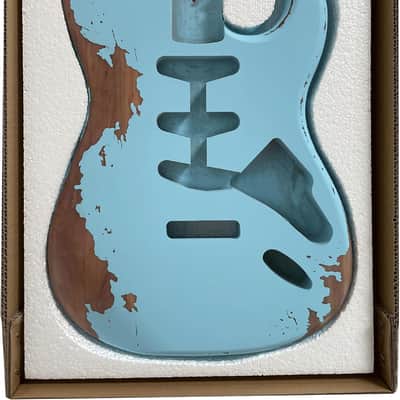 Electric Guitarr Body S-S-S pickups Top Alder Wood Guitarr Body DIY Guitar Body Blue image 1