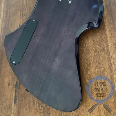 BC Rich Mockingbird Bass, Japan Edition, Black Flame Burst, 2000s image 2