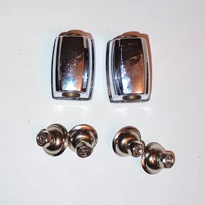 PEARL PICCOLO SNARE DRUM LUGS PAIR (2 LUGS) - CHROME - FREE SHIP TO C-USA! image 5