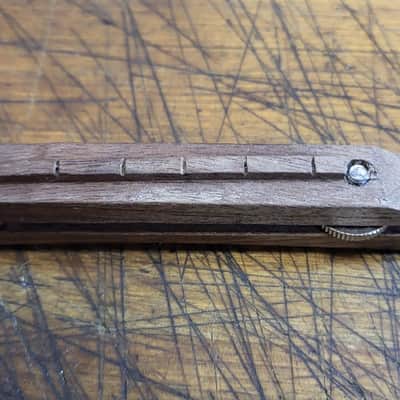 1963 Vintage Kay Harmony Silvertone Thinline Archtop Wood Adjustable Compensated Guitar Bridge Luthier Parts image 3