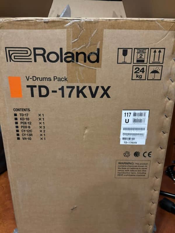 Roland TD-17KVX V-Drum Kit with Mesh Pads 2010s - Black image 1