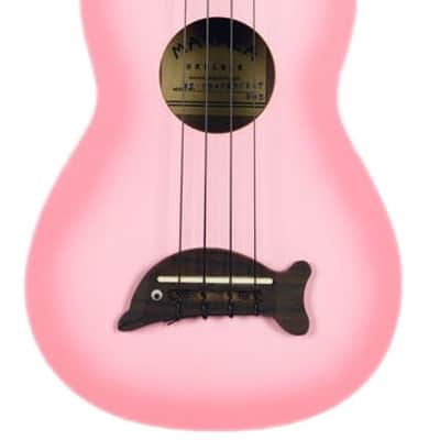 Kala MK-SD-PKBURST Makala Dolphin Soprano Ukulele - Pink Burst image 1