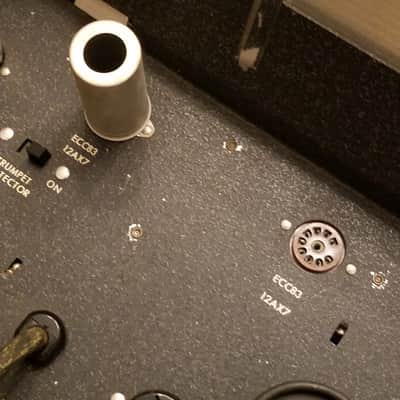 Knight KN3032 32 Watt Tube Amp Head MCM Style PA Phono 1950s Black Silver image 6